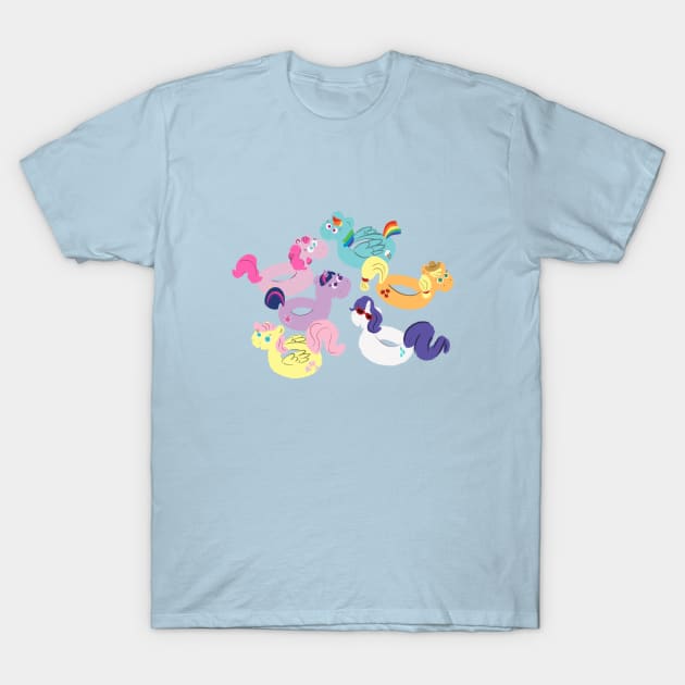 Pony pool party T-Shirt by AmyNewBlue